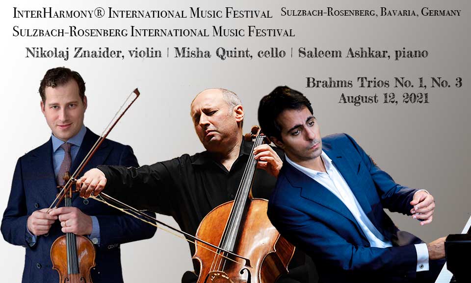 Misha Quint, cello, Nikolaj Szeps-Znaider, violin, Saleem Ashkar, piano